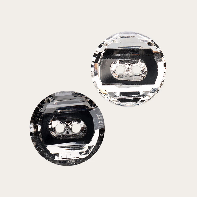10 Stück Kristall-Diamant-Glasknöpfe für Damen, Kleidung, Hemden, Dekoration, zwei Löcher, Kleiderknöpfe, 10 mm – Detail 12