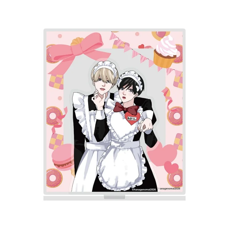 BL Takara-kun & Amagi-kun maid outfit Acrylic Stand Model Plate Keychains Bedroom decoration Festivals Gifts