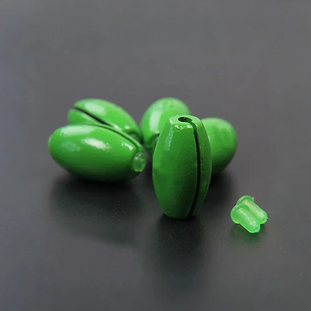 أوزان بيضة الصيد الرصاص الغطاسون القابلة للإزالة البيضاوي سبليت النار ثقالة زلة دودة الوزن تكساس كارولينا تلاعب باس صيد السمك عدة