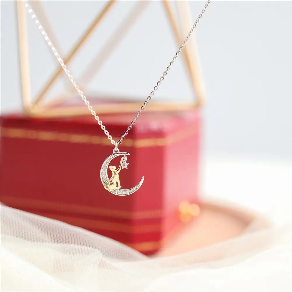 

Necklace Cat Xingyue Exquisite Zircon Clavicle Chain Temperament Fun Slim Joker Ins
