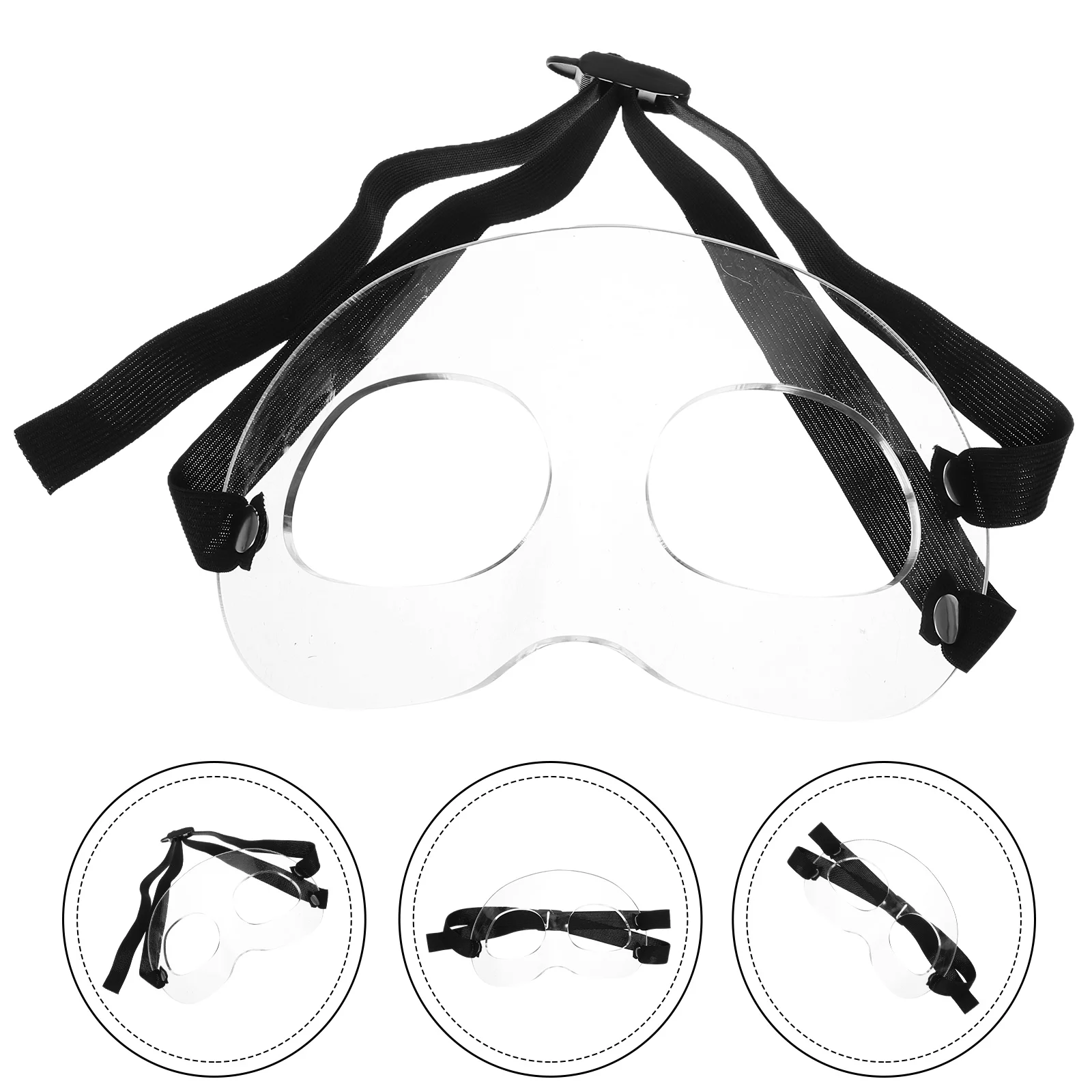 

Sports Nose Face Mask Protective Transparent Adjustable for Basketball Football Soccer for Men