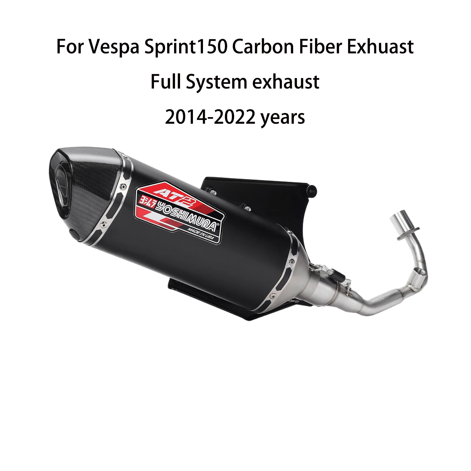 

Yoshimura мотоциклетная выхлопная полная система, передняя соединительная труба, глушитель из углеродного волокна для Vespa Sprint 150 125 3 В Primavera 150ie 125ie