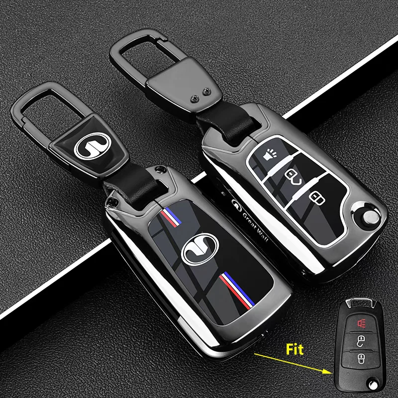 Zinc Alloy Car Key Case for Great Wall Haval Hover H1 H3 H6 H2 H5 C50 C30 C20R M4 Wingle Keychain Cover Shell Fob Accessories