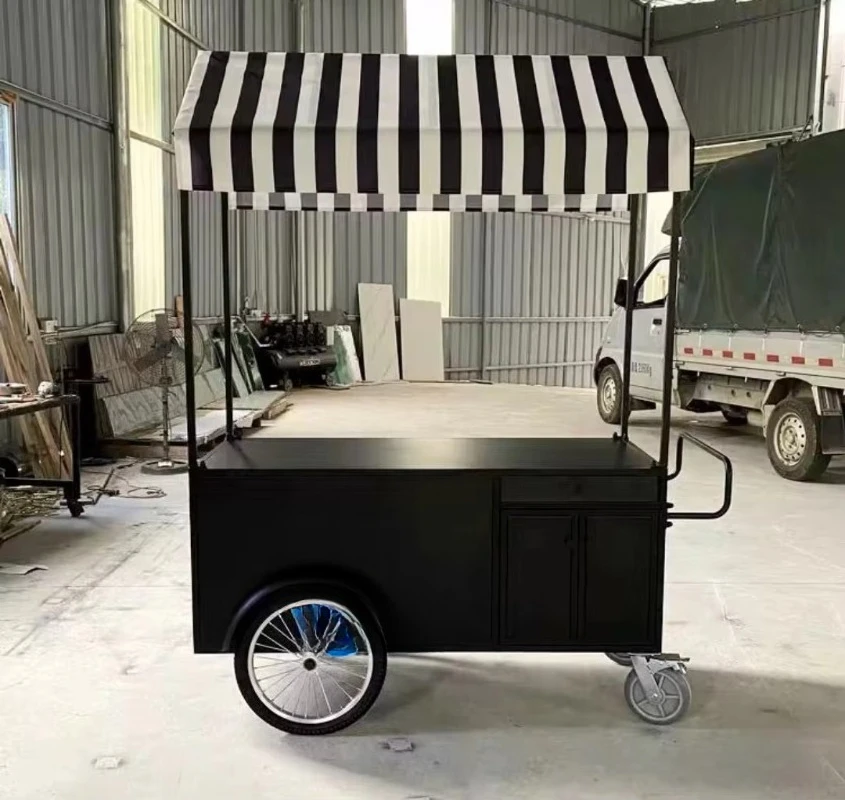 Dining car Floating car Trolley Night market platform Wrought iron sales car Outdoor