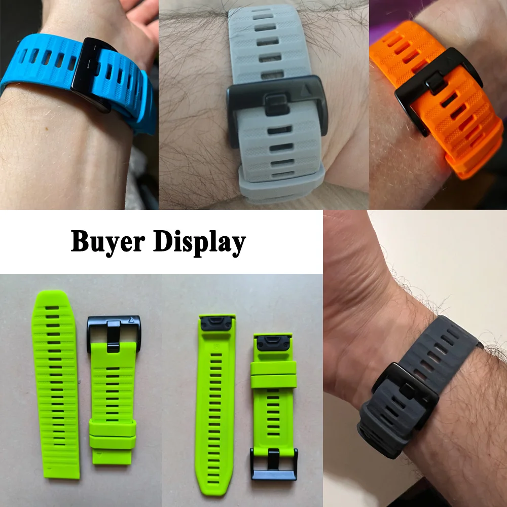Силиконовый ремешок QuickFit 22 мм/26 мм для Garmin Fenix 7 7X pro 6 6X pro 5 5X plus Fenix 8 Epix pro 2 965 955 Браслет