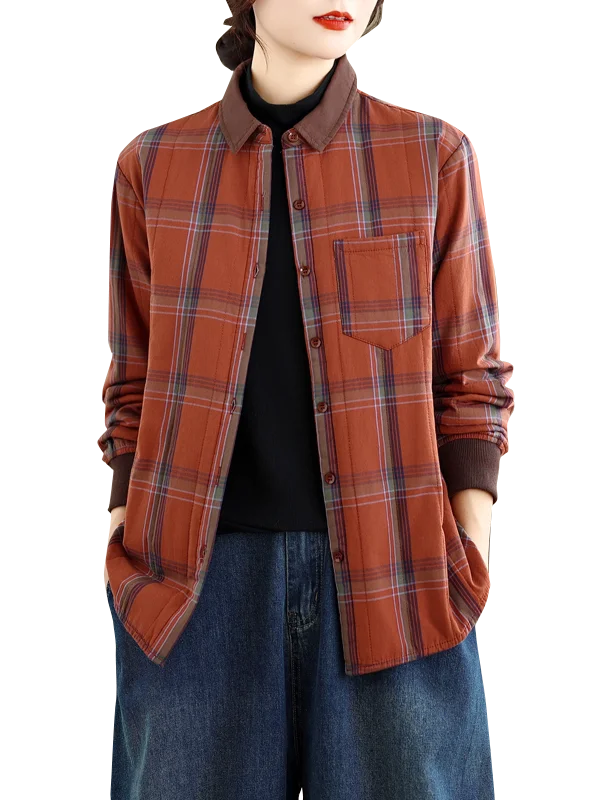 Herfst Winter Loose Fit Casual Dunne Katoenen IRT ID Patroon Eenvoudige Bovenkleding Dames Faion Retro Sle Lange Sve Jas