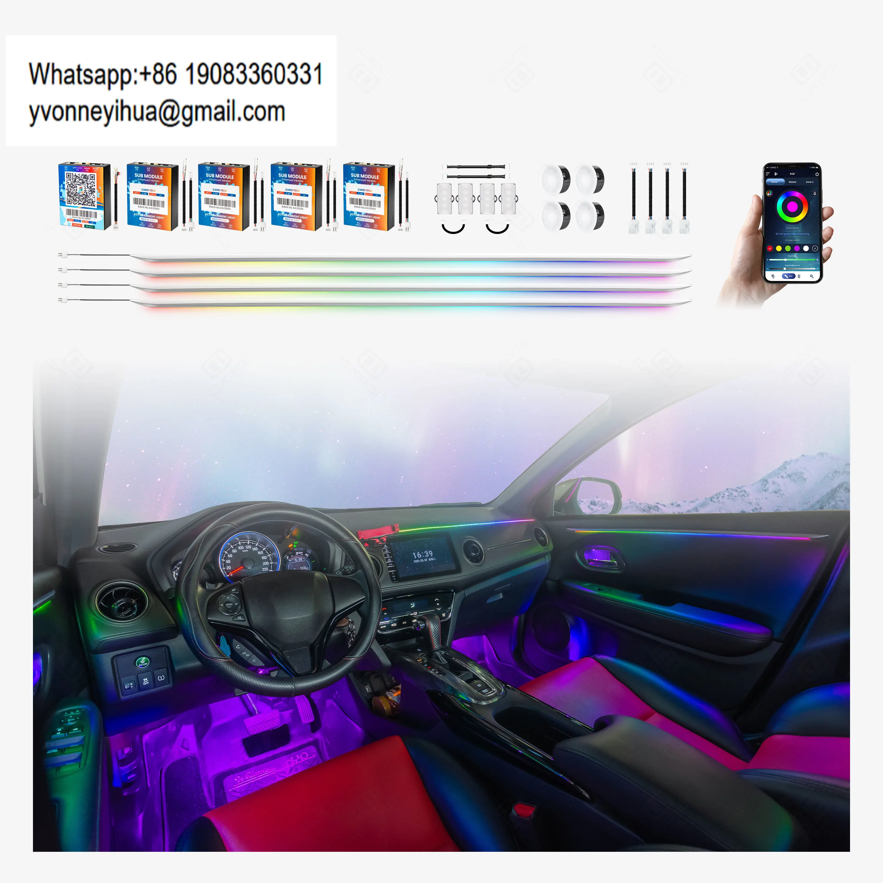 

"CARDI" K6 Magic Sliver Trim New Style Car Ambient Lighting Led Suitable For 98% Car Model