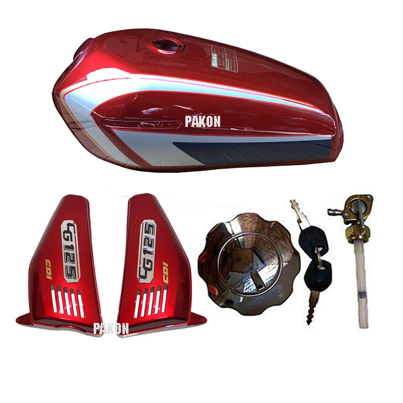 Motorcycle Fuel Tank for Honda Lifan Loncin Dayun Haojin Qjmotor for LX125 CG125 LF125 9L/2.4Gal Motorbike Gas Box With Cap/Tap