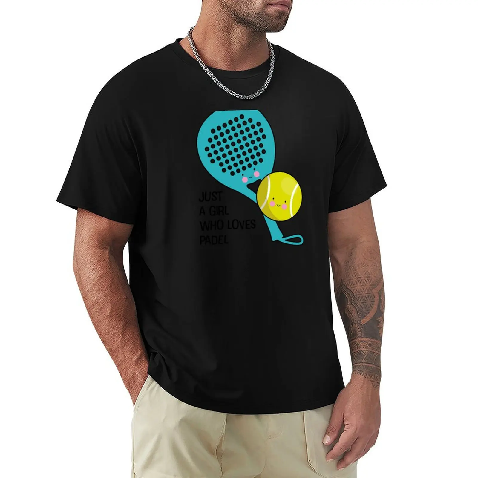 Just a girl who loves padel T-Shirt Work Wear Short Sleeve T-Shirt