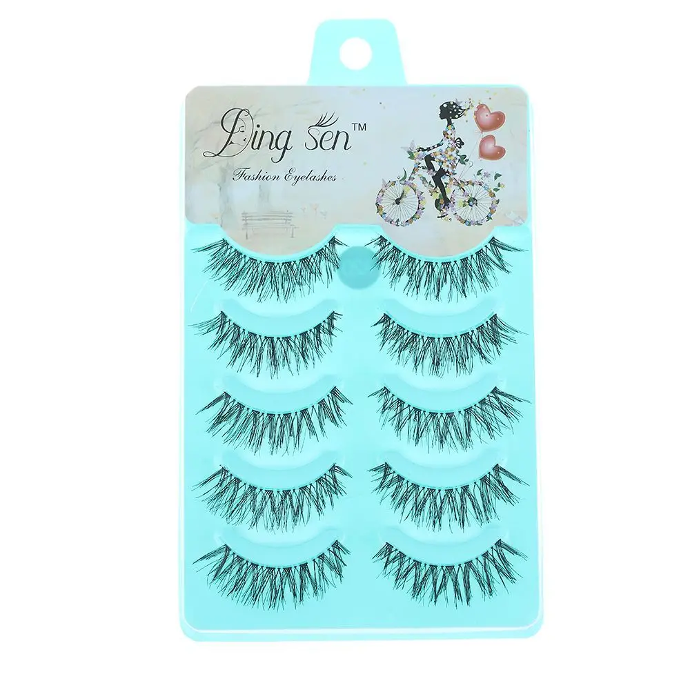 5 Pairs Fake False Natural Thick Long False Eyelashes Handmade Eye Lashes Extension Black