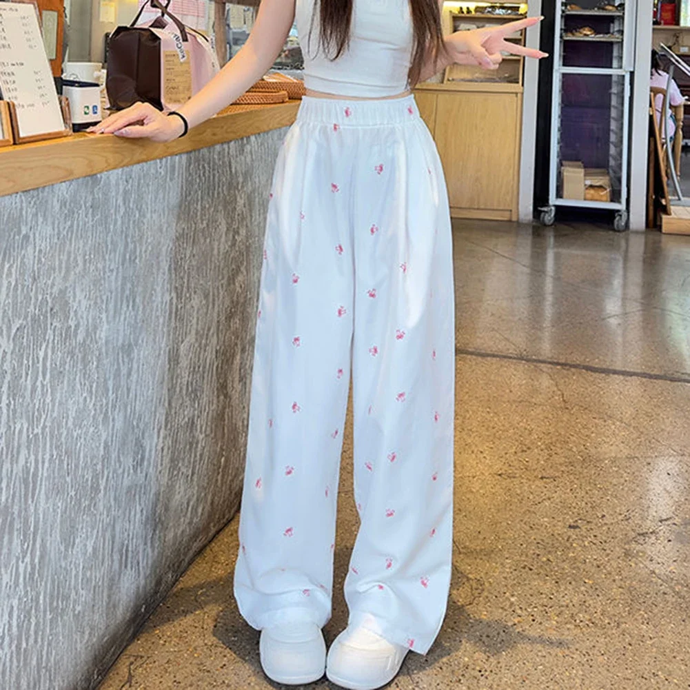 Freizeitkleidung, modische gerade Hosen, Freizeit, Sport, modische Kleidung, Schleifen-Design, bequeme Hosen, Schmetterlingsmuster-Hosen