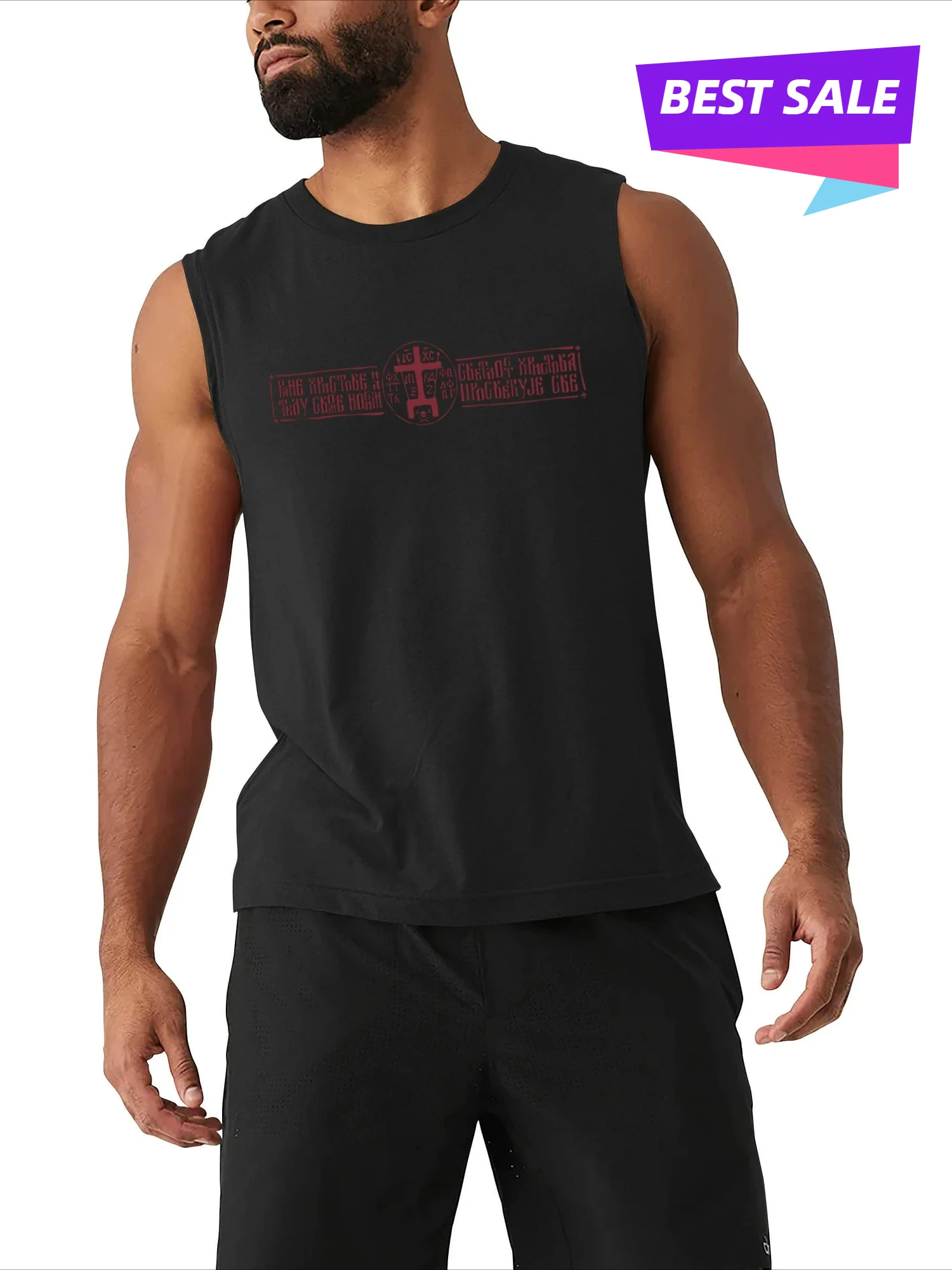 Wounds of Christ Orthodox Cross Christos Wounds Tanktop 100% Cotton O-Neck Summer Casual Mens Vests Sleeveless Tee Streetwear