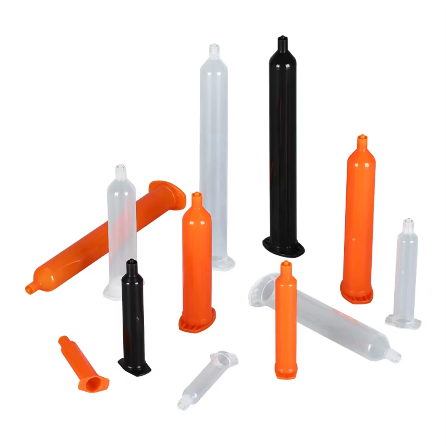 3CC 5CC 10CC 30CC 50CC 70CC Japanese Style Dispensing Syringe Cylinder Thickened PP Black Syringe Barrel with Psiton Cap Plug