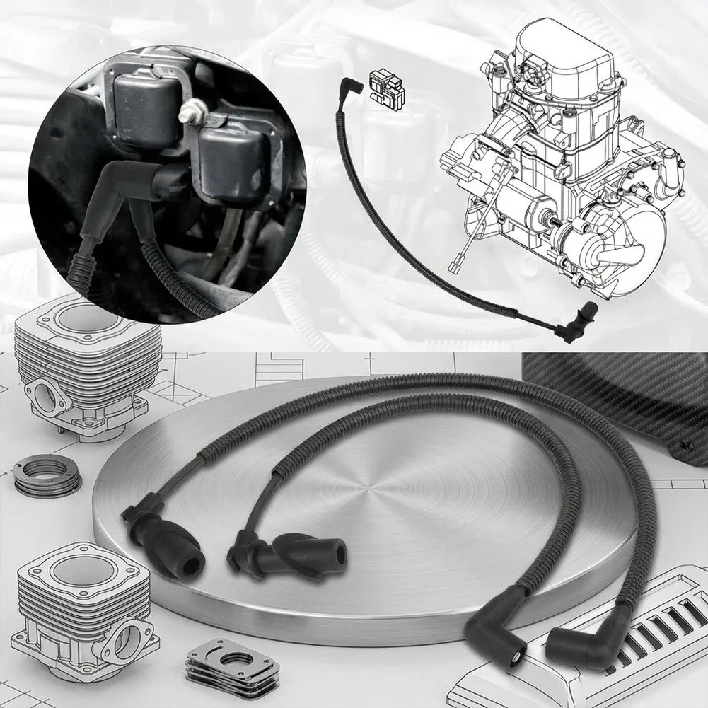 For Off-road Driving Spark Ignition Wire Set High Tensile Copper Conductor Thick Silicone Insulation Water Tight Rubber Boots