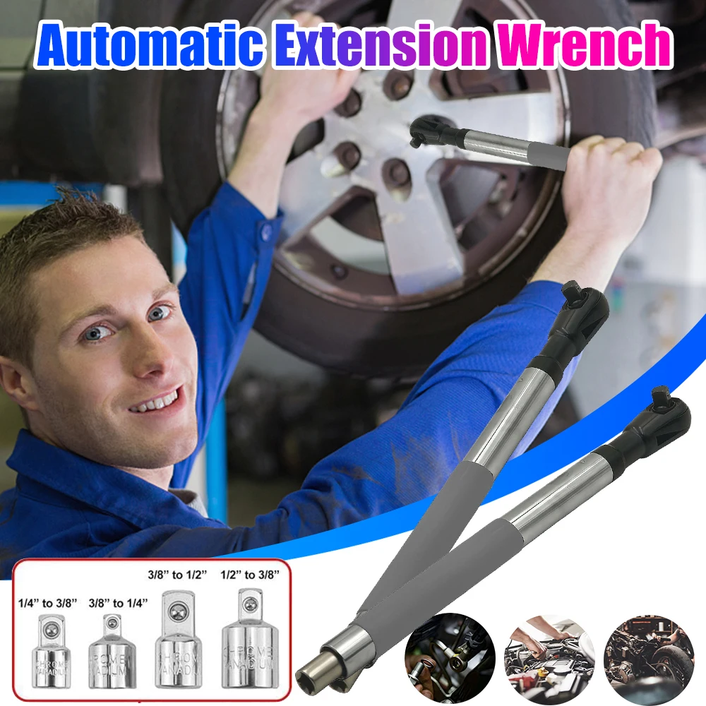 

Автоматический удлинительный ключ, многофункциональный электрический удлинительный ключ, легкий трещоточный ключ 2 в 1 для механической мастерской