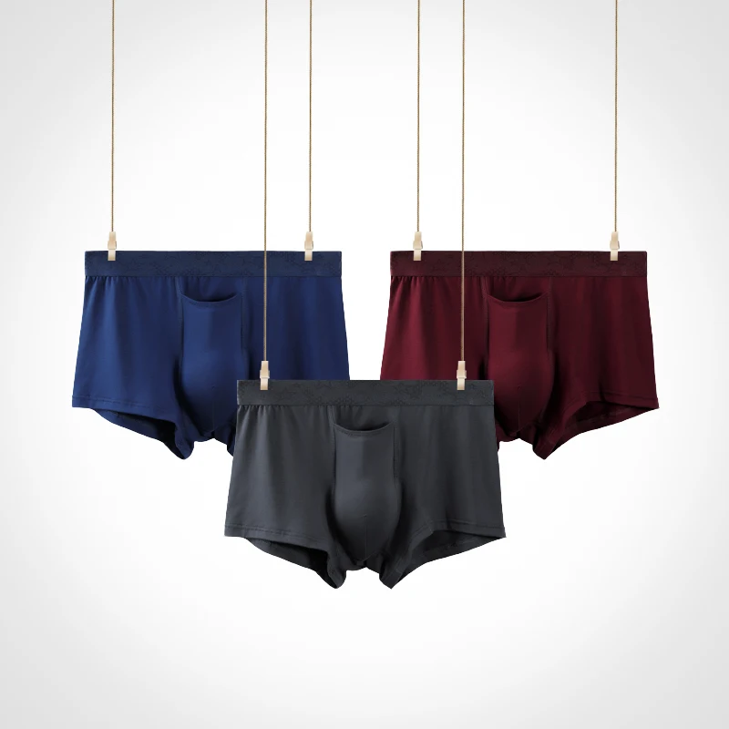 

Мужское нижнее белье, 5 шт., трусы-боксеры с раздельными отделениями, однотонные мужские трусы-боксеры, дышащие, для молодежи