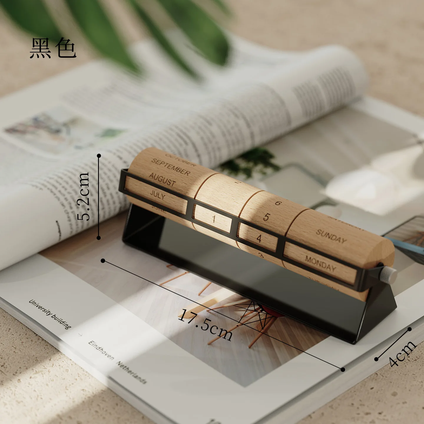 Metal Wood-framed Calendar. Hand-set Perpetual Calendar Wall Calendar. Creative Desk, Living Room And Bedroom Decoration view 6