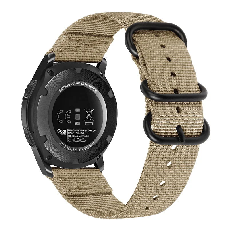 Pulseira de nylon para relógio Samsung Galaxy 46mm Gear S3 Amazfit GTR 3 4 Pro Pulseira respirável pulseira para relógio Huawei 46mm