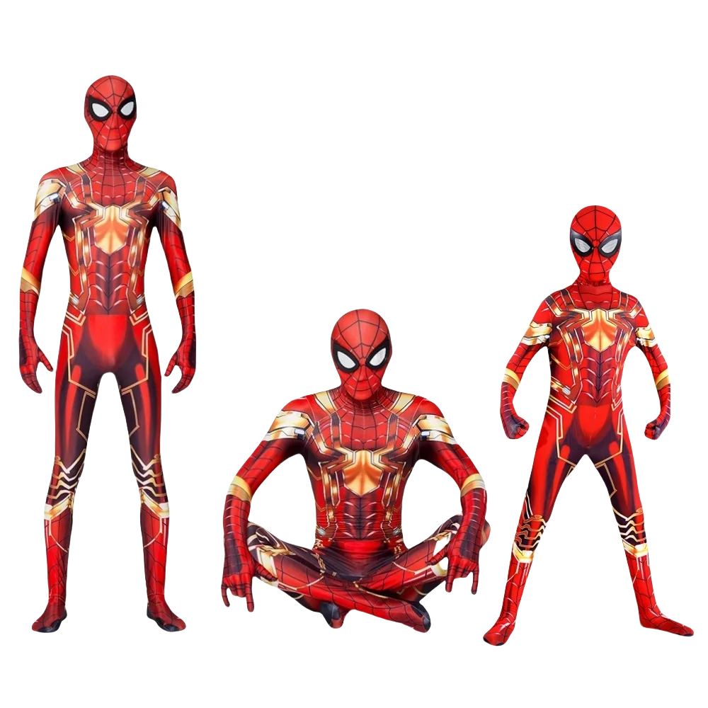 Spider Man Cosplay Kostüm Zentai Spiderman Kostüm Superheld Body Spandex Overall Anzug für Kinder Kinder Erwachsene