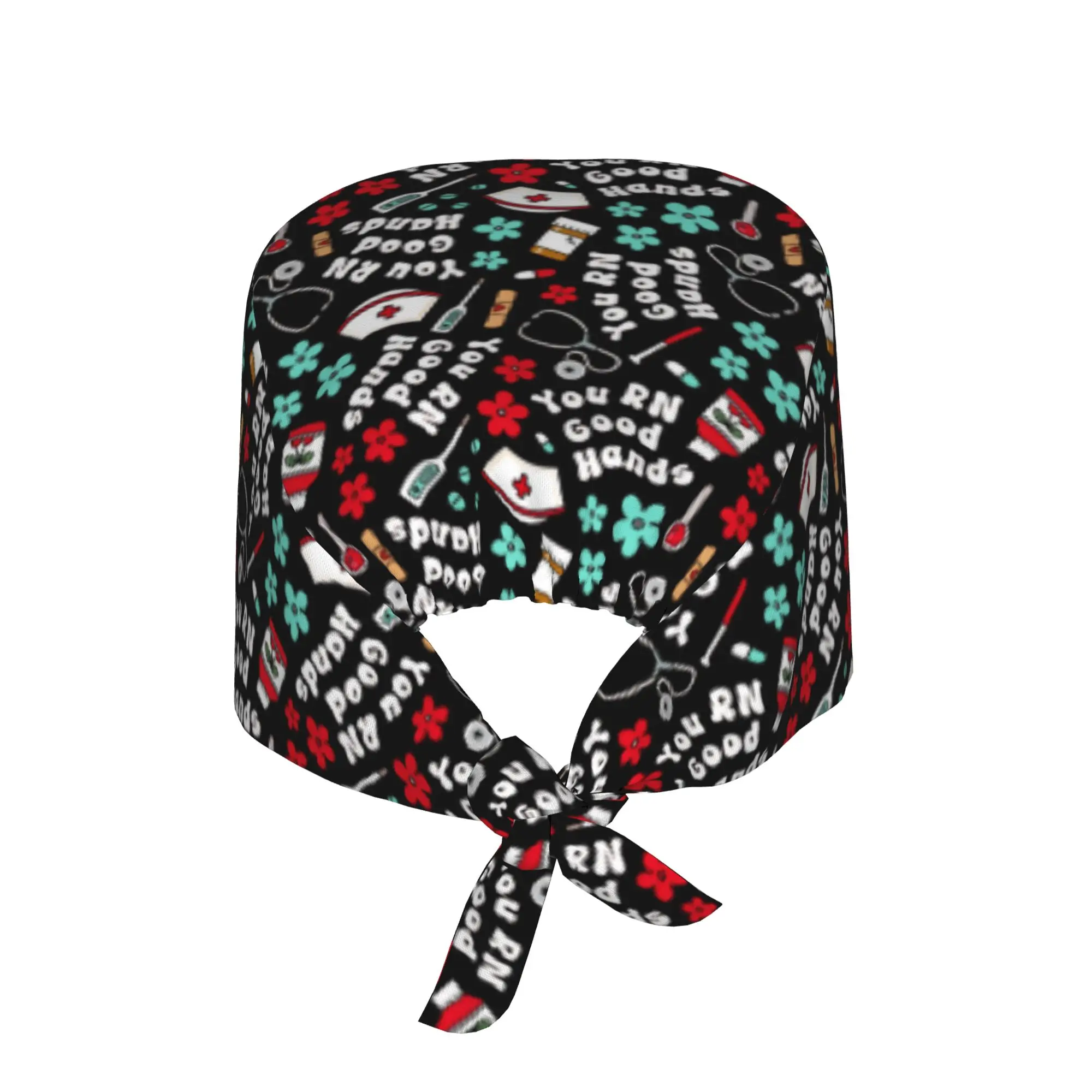 NurseYou RN Good Hands  Scrubs Cap Surgical Hats Men Women Nursing Floral  Operating Room Cap Nursing Cap Lab Works Hat