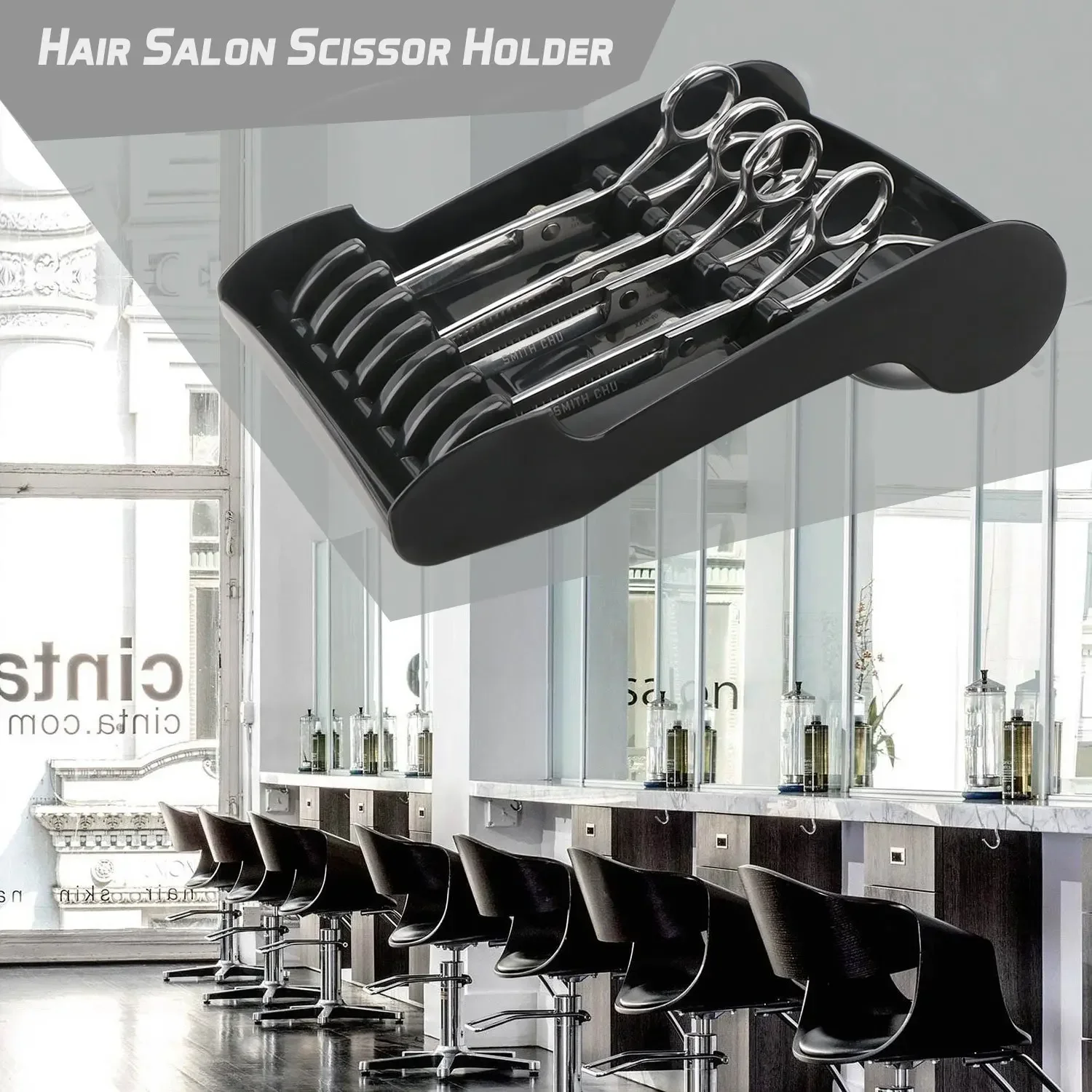 Barbershop Hair Salon Scissors Holder Professional HairCutting Scissors Rack for Stylist Scissors Organizer Storage Styling Tool