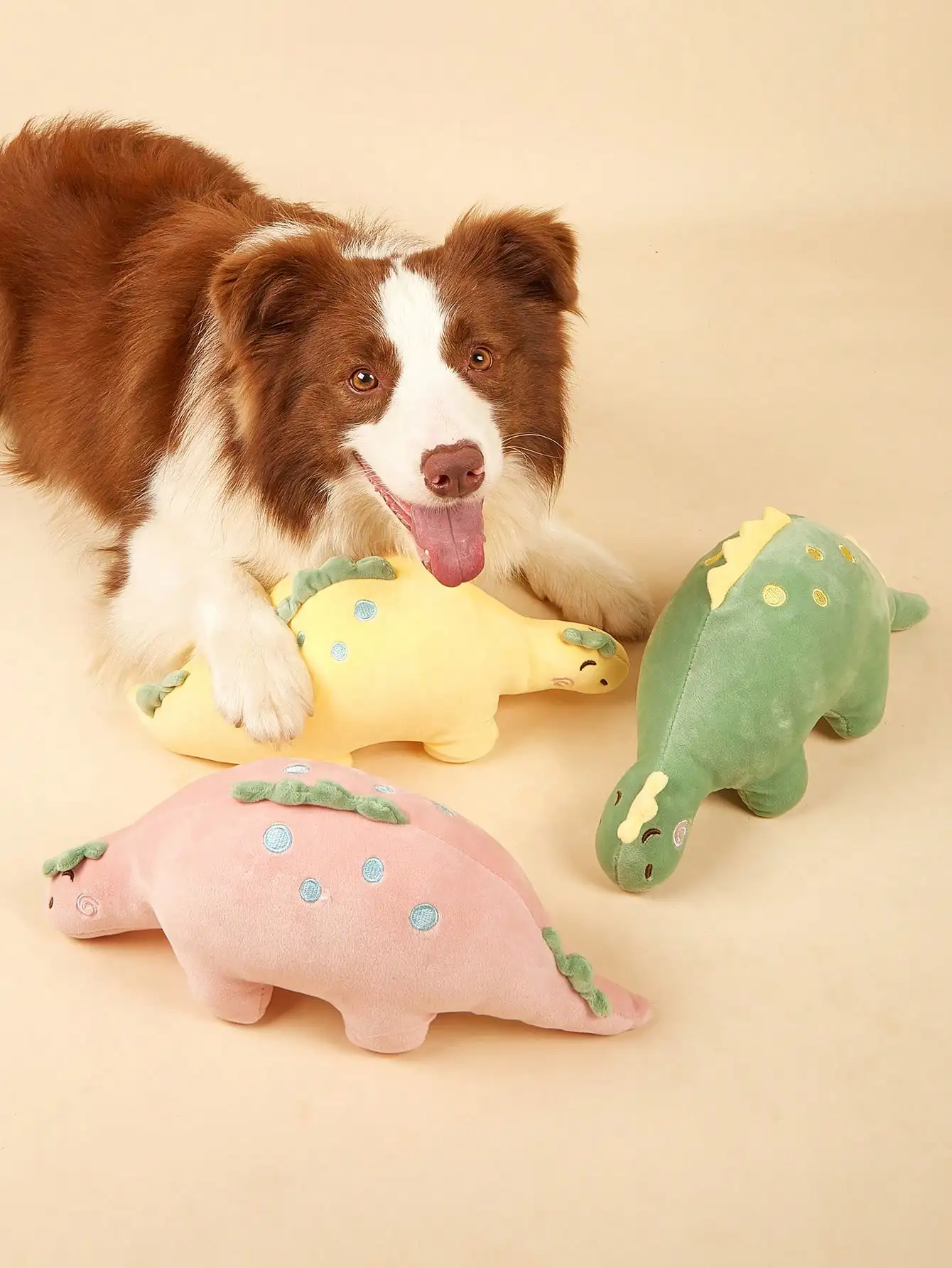 Dinosaurier-Haustier-Plüschtier, weich und sicher, geeignet für kleine und mittelgroße Hunderassen