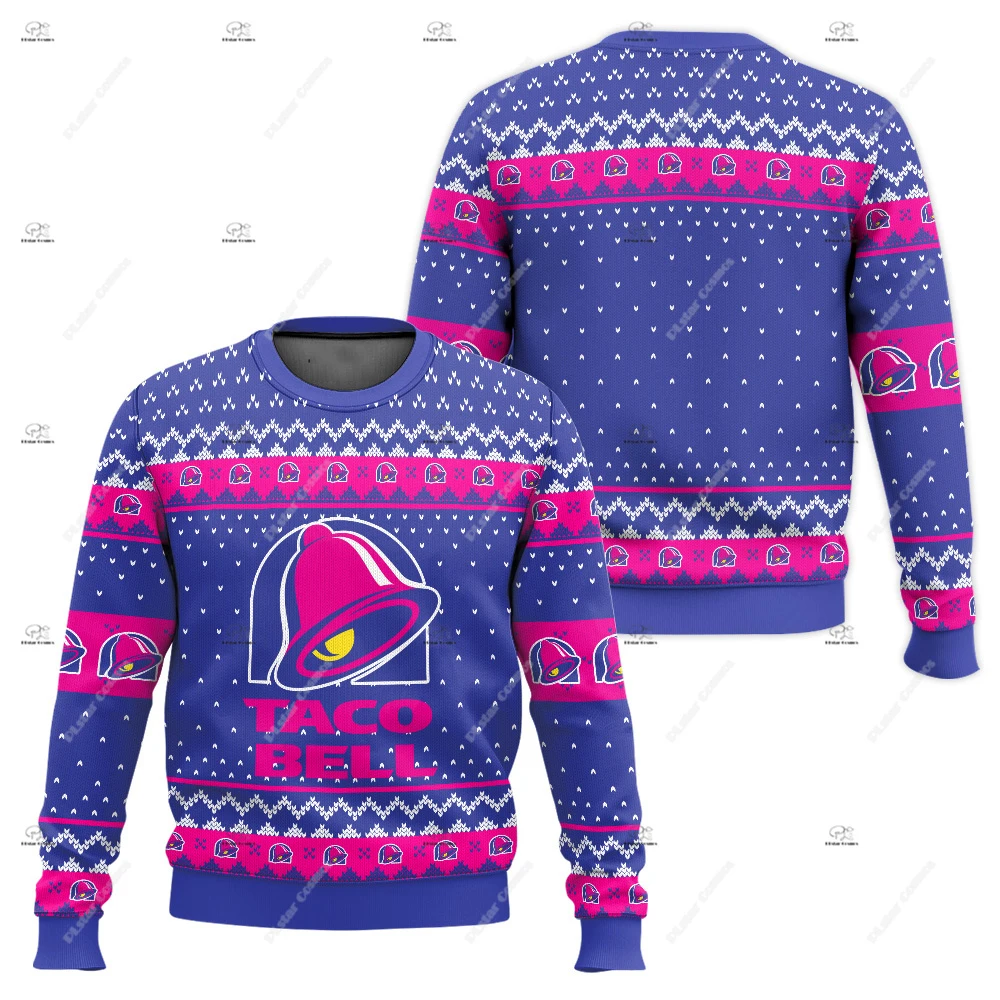 Christmas Santa Claus Pet Cat Knitted Ugly Sweater Graffiti Retro Vintage 3DPrint Pullover Harajuku Casual Funny Long Sleeves 42