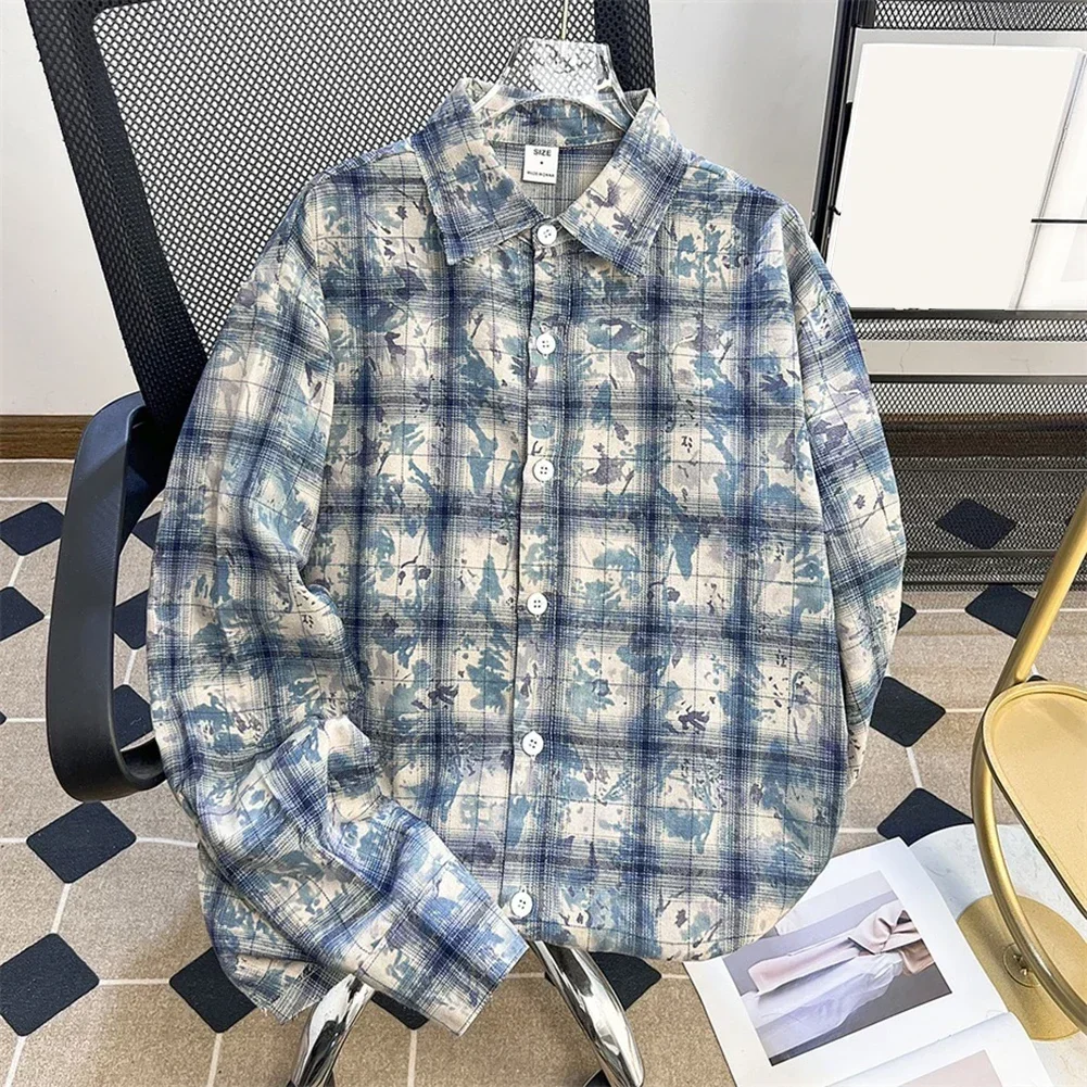 

Casual Trendy Shirt Loose Button Up Tops Different Size Options Button Up Plaid Tops Button Everyday Casual Look