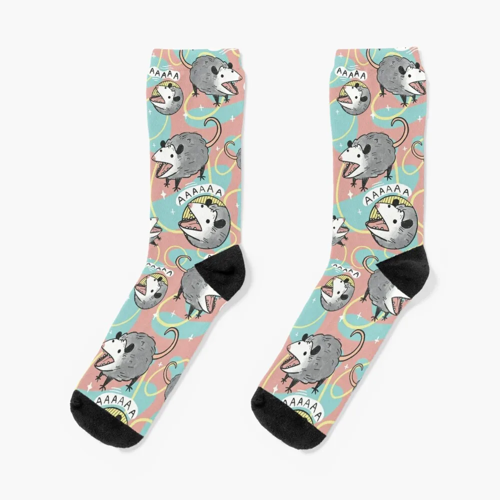 

Opossum Screm Socks cartoon socks compression socks Women