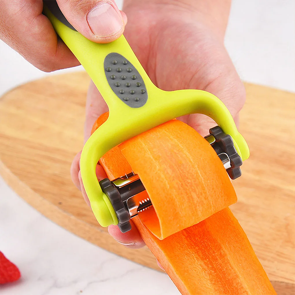 3PCS Vegetable Peeler Set For Potato Fruit Non-Slip Home Kitchen Peeling Tool Random Color