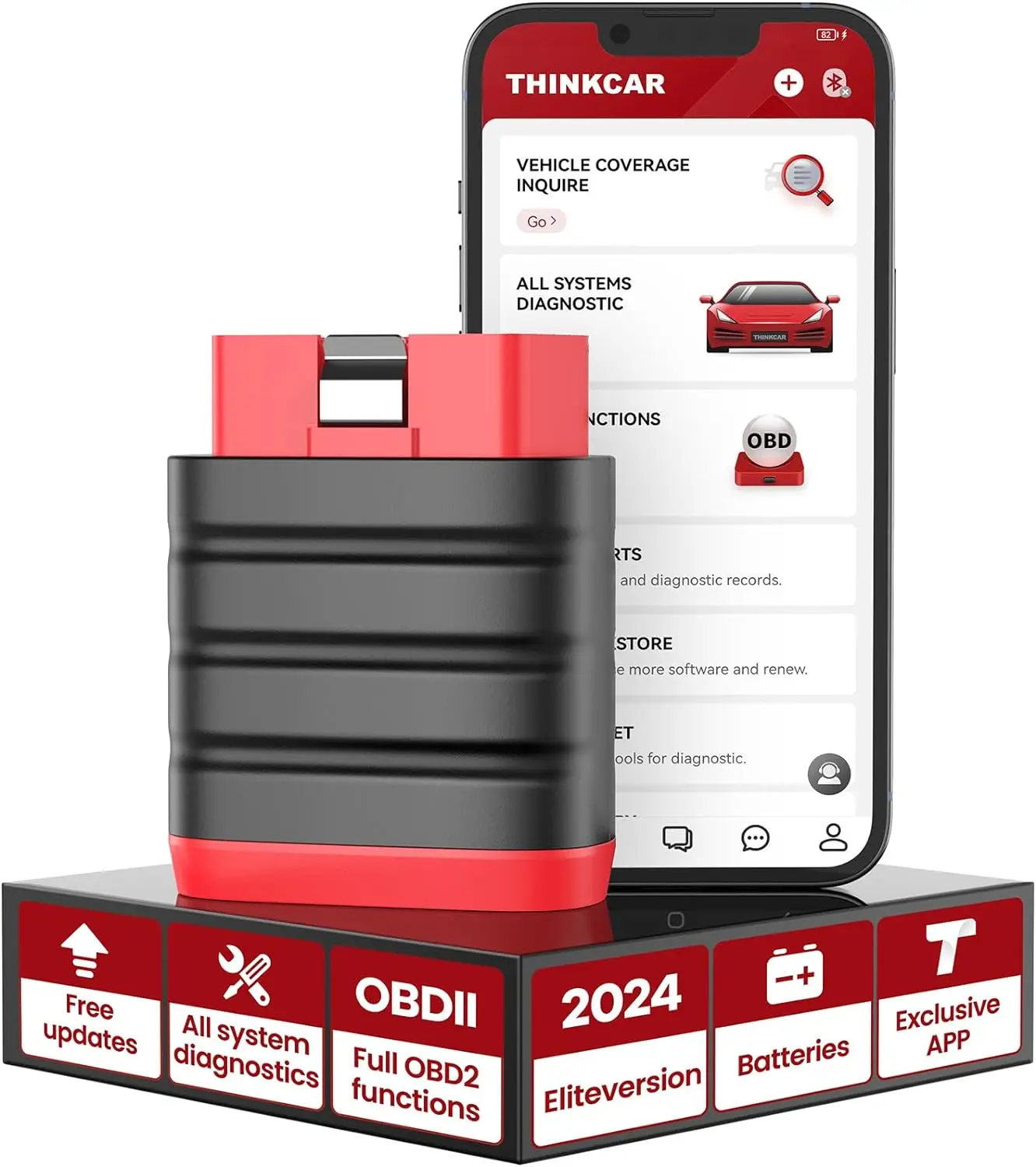 

Автосканер Thinkcar Thinksafe OBD2, автомобильный диагностический прибор, Bluetooth, сканер кодов, все системы сканирования, Сброс 5, OBD 2, PK, Thinkdia