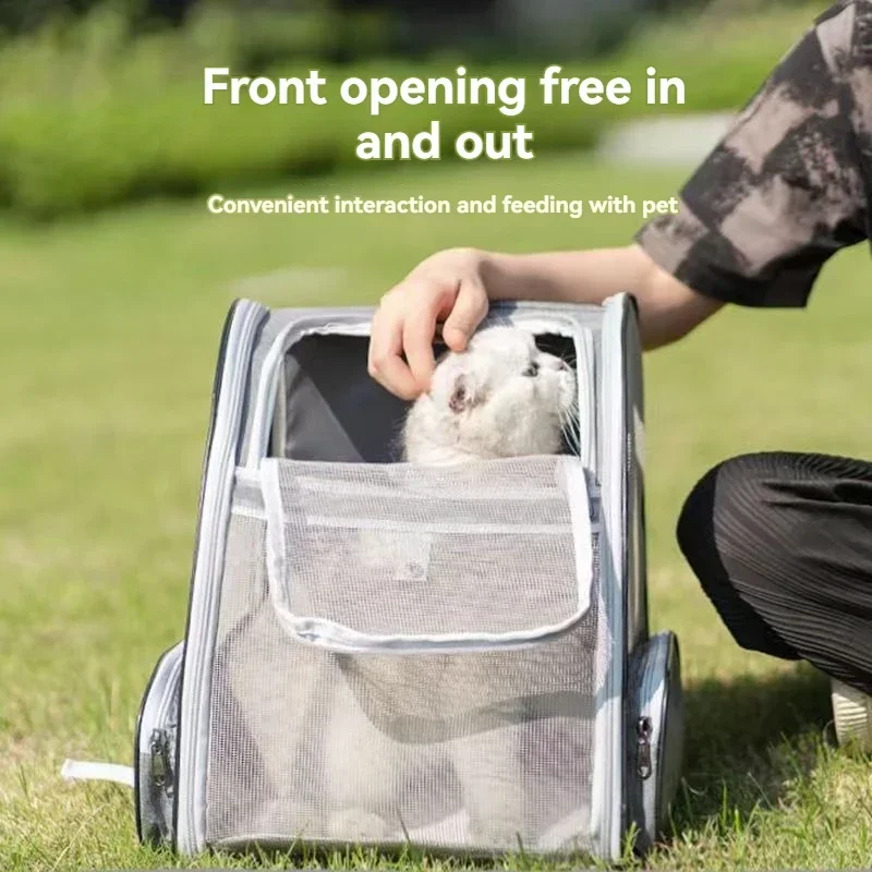 Pet Cat Bag Breathable Canvas Portable Cat Outdoor Travel Backpack Transport Bag For Cats And Puppy Carrying Pet Supplies