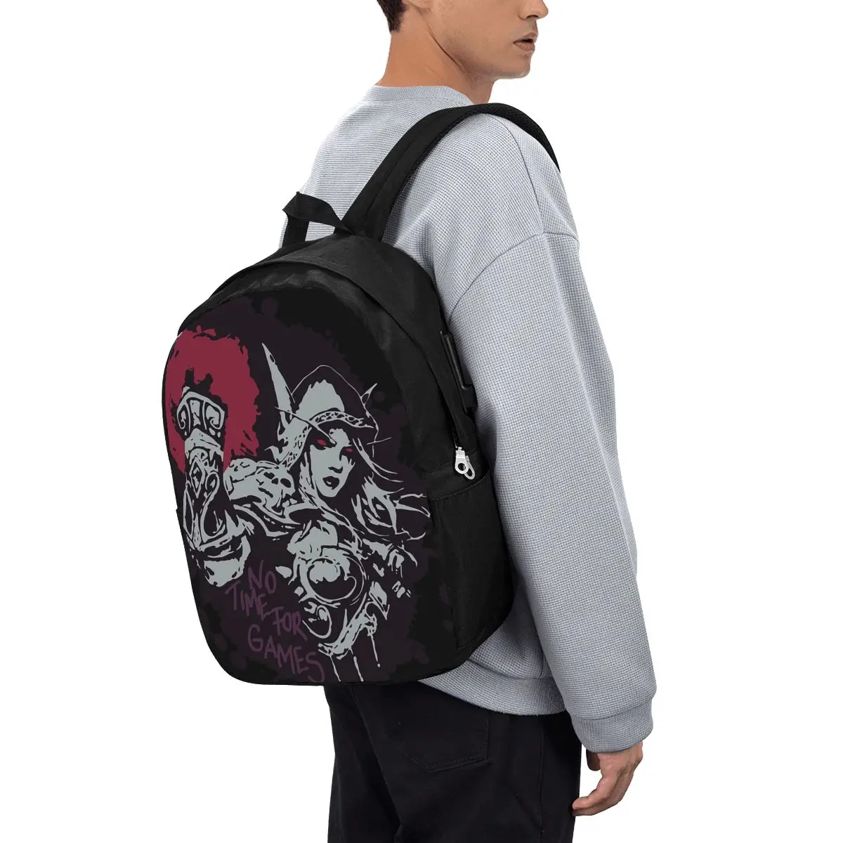 Sylvanas Has No Time For Games Mochila clásica para viajes, bolsa para portátil, bolsa escolar para estudiantes universitarios, bolsas de hombro para ordenador portátil