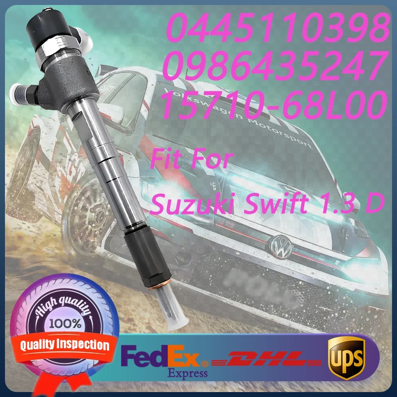 

0445110398 0986435247 15710-68L00 Common Rail Fuel Injector for Suzuki Swift 1.3 D D13A Engine