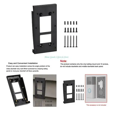 E74E Stöldskyddsringar Dörrklocka Justerbara vinklar Dörrklocka Fäste Ersättning 10 best sales ringa på dörrklockan - №5