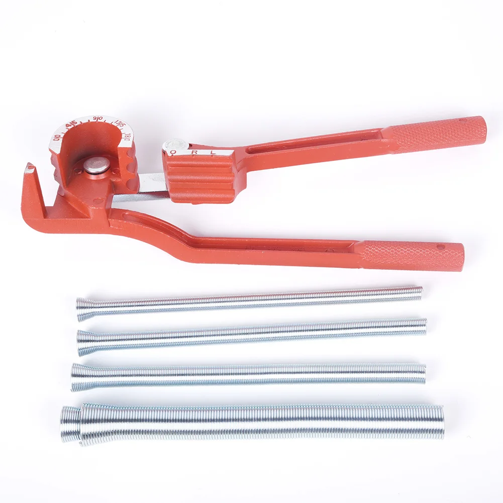 Manual Tube Bender set Tools 180 degree Length 210mm Spring Copper Pipe Aluminum Alloy Handle Useful Convenient