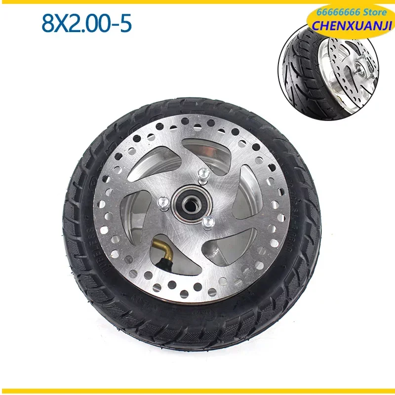 Good Quality 8x2.00-5 Tubeless Tire Wheel Tyre 8*2.00-5 Wheel Hub Pocket Bike MINI Bike Electric Wheelchair Wheel Motor