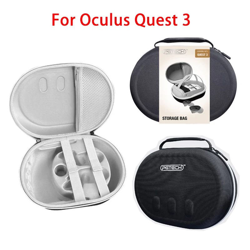 

For Meta Quest3 VR Headset Storage Bag Hard Larger Capacity EVE Storage Box For Oculus Quest 3 Console Carrying Case