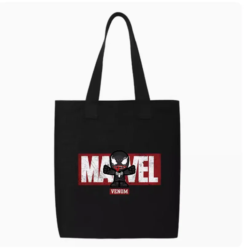 Marvel Venom Canvas Bag, Shoulder Bag, Handbag, Shopping Bag, School Bag, Student Tutorial Large Capacity Tote Bag