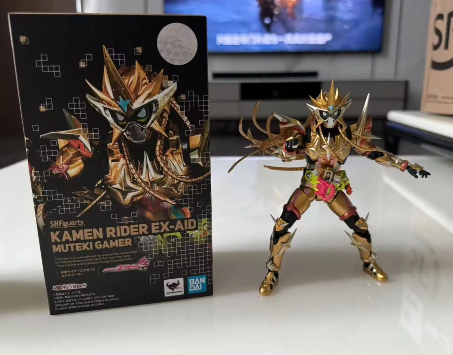 Оригинальный сборный набор Bandai Kamen Rider SHF EX-AID Muteki Gamer Heisei Generations, коллекционная фигурка из аниме, готовая модель