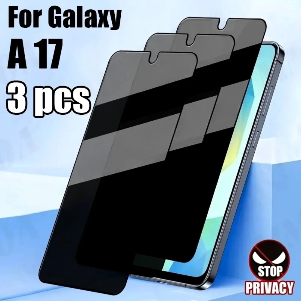 

3 шт. антишпионское закаленное стекло для Samsung Galaxy A15 A17 A23 A25 A35 A55 A56 Защитная пленка для экрана Samsung A16 A26 A36 A42 A53 A73