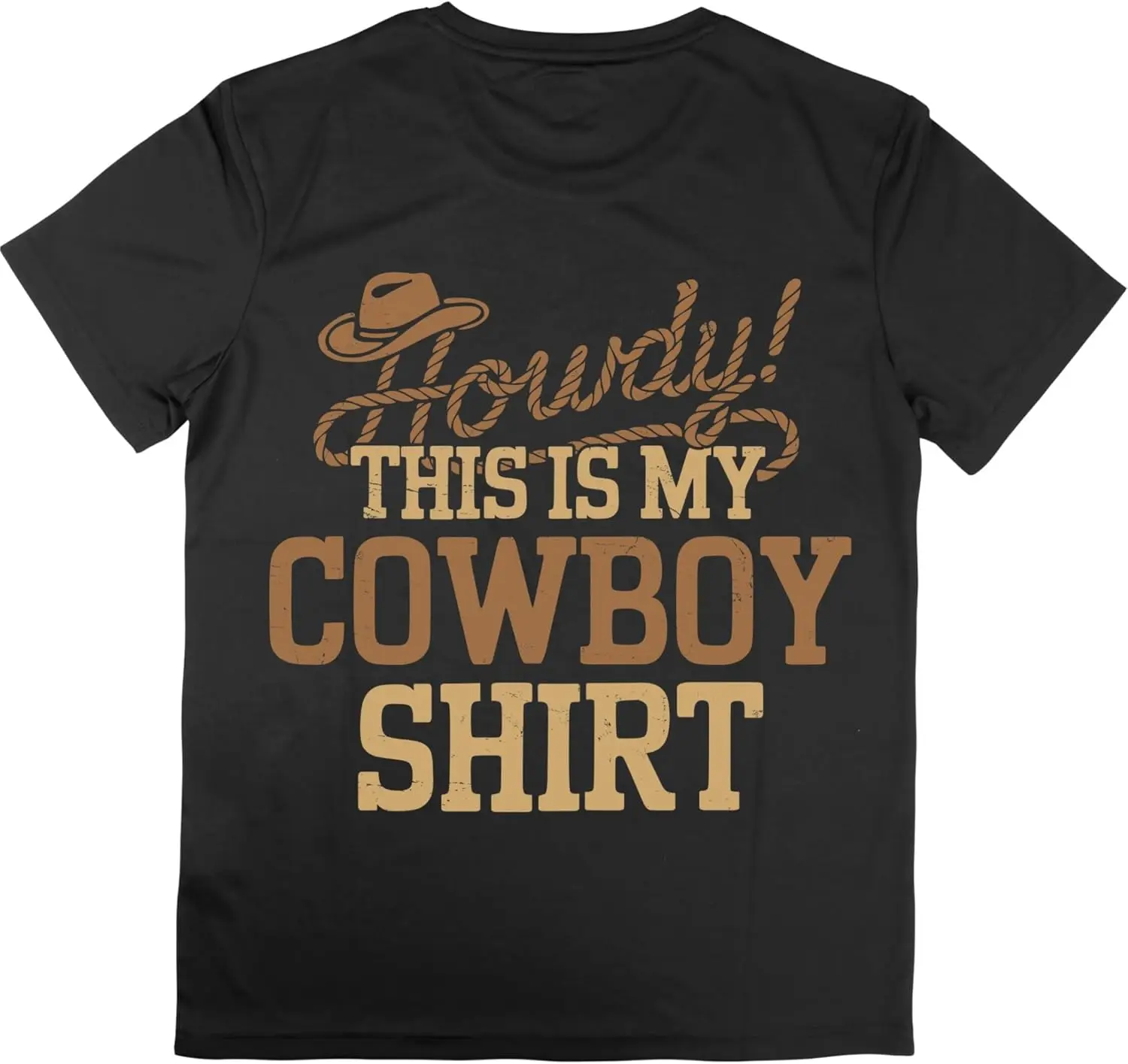 Funny Cowboy Shirt For Men Adults T-Shirt 100% Cotton Trendy Y2K Short-Sleeve Tee-Soft, Quick-Drying, Moisture-Wicking; Ideal