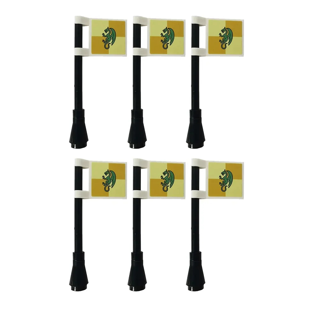 Mittelalterliche Burg Ritter Legion Flagge Baustein Militärfigur Kreuzfahrer Flaggen Gondor Antikes Heiliges Romspielzeug