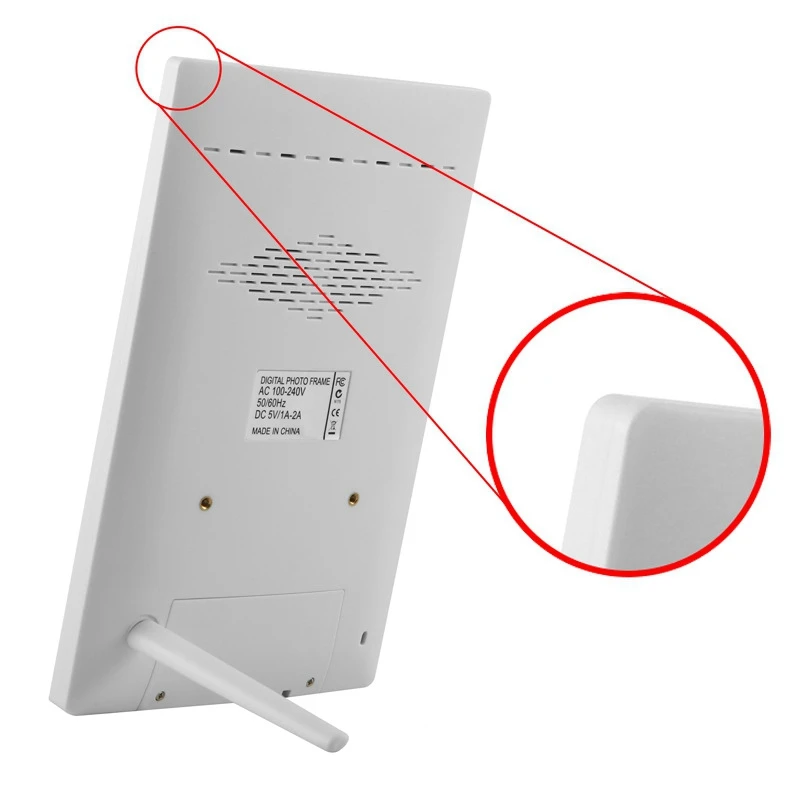 10 Inch HD Vertical Digital Photo Frame IPS Resolution 800X1280 Slideshow Clock Remote Desktop Movie Player(US Plug)