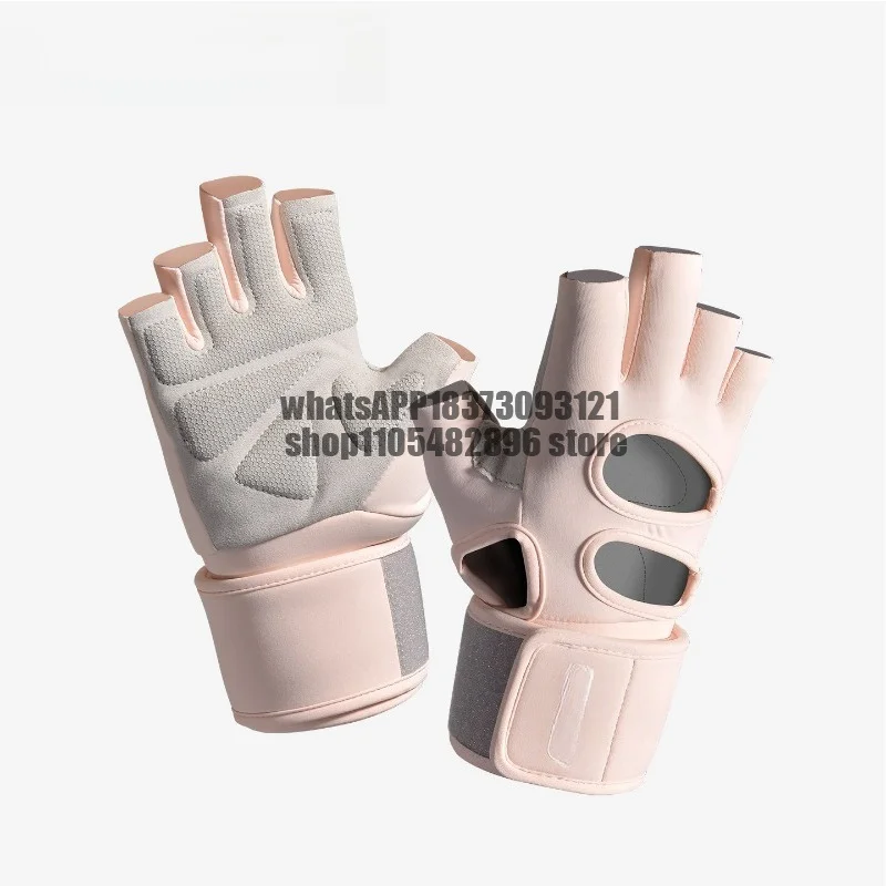 Fitness gloves, wrist guards, integrated half-finger anti-cocooning and anti-skid special women's fitness training