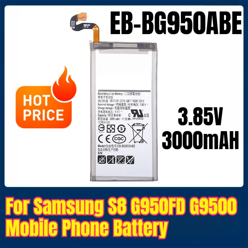

EB-BG950ABE 3.85V 3000mAH Mobile Phone Battery for Samsung S8 G950FD G9500
