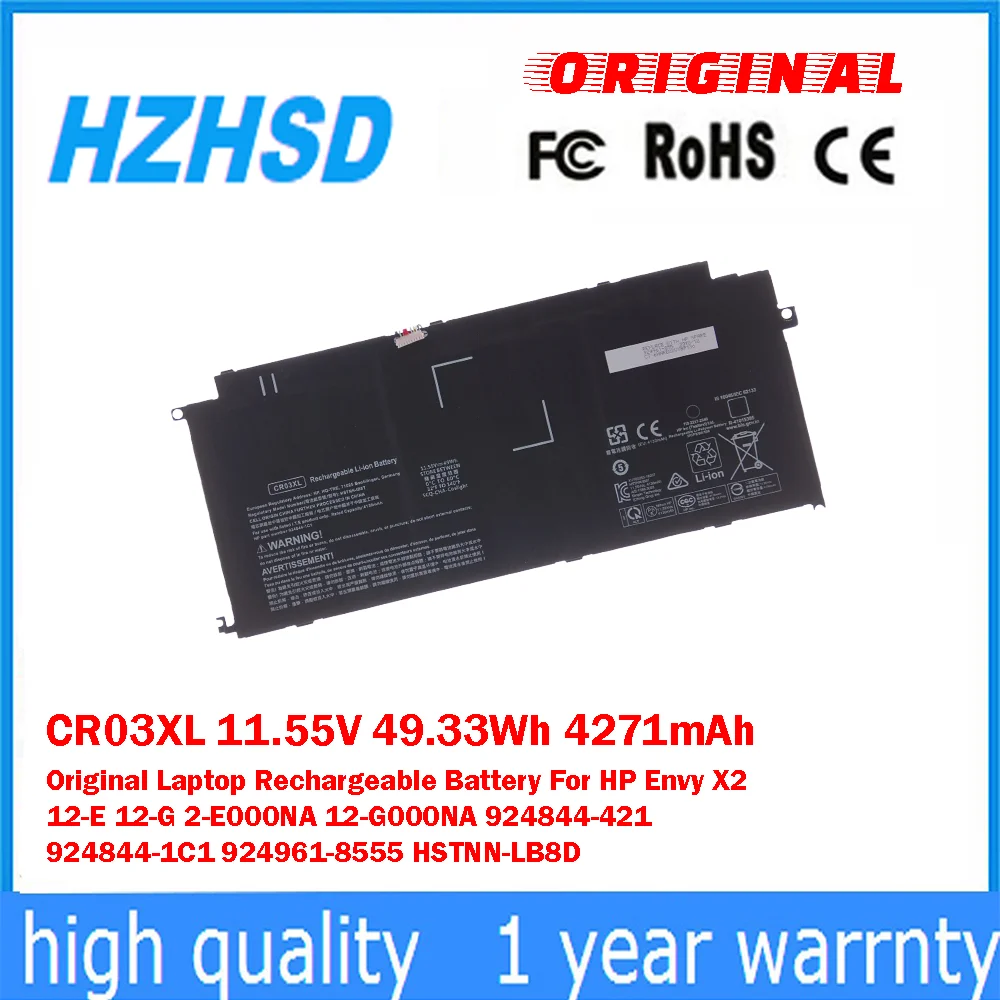 

CR03XL 11.55V 49.33Wh 4271mAh Original Laptop Rechargeable Battery For HP Envy X2 12-G 2-E000NA 12-G000NA 924844-421 924844-1C1