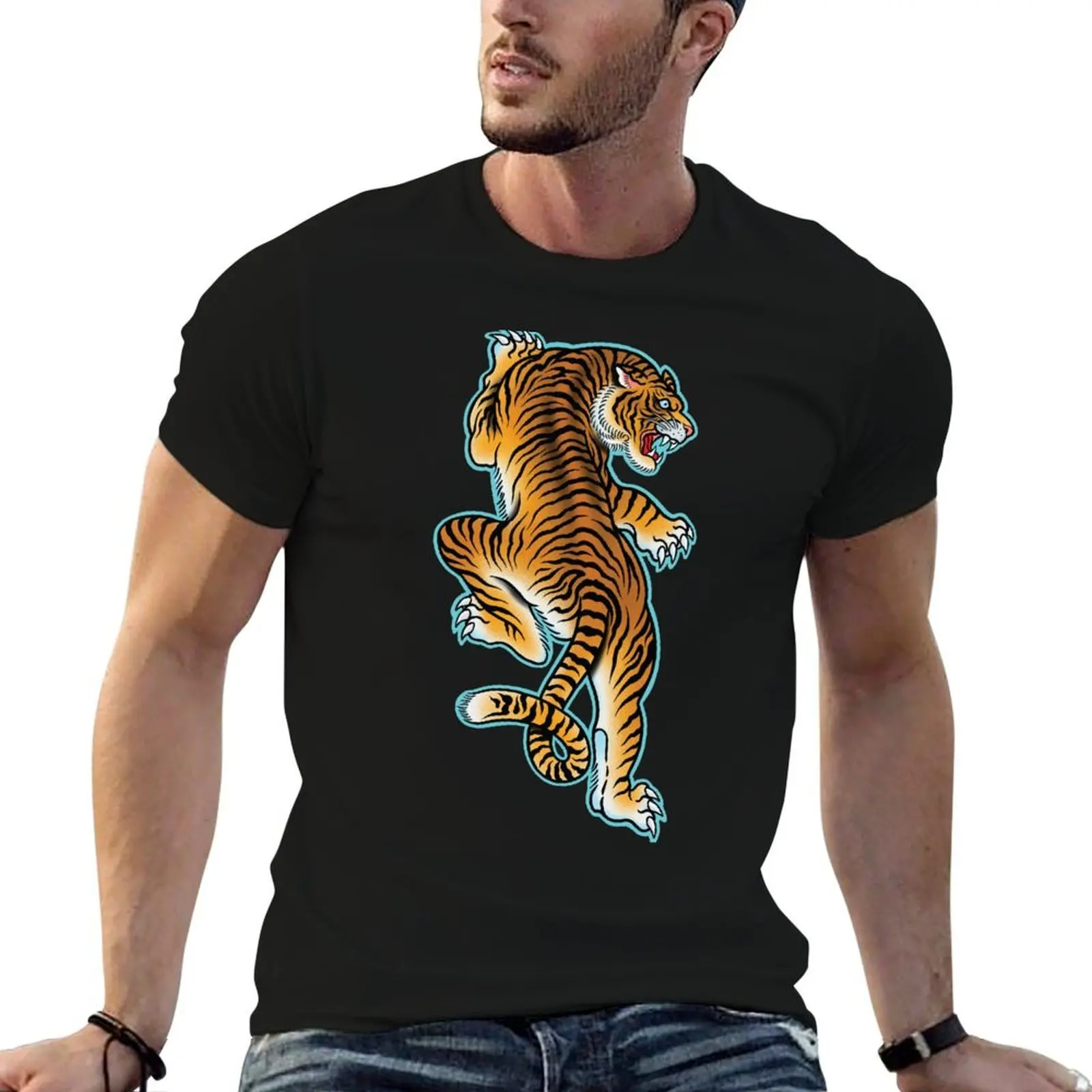 

shirt t with graphic tees prints t t shirts Tattoo graphic for Design Tiger man shirts man T-Shirt