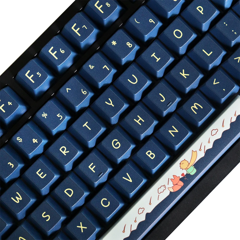 أغطية مفاتيح من Little Prince Cherry مادة PBT خمسة جوانب صبغ فرعية 129 مفتاحًا غطاء مفاتيح للوحة المفاتيح الميكانيكية 87/104/108 Mx