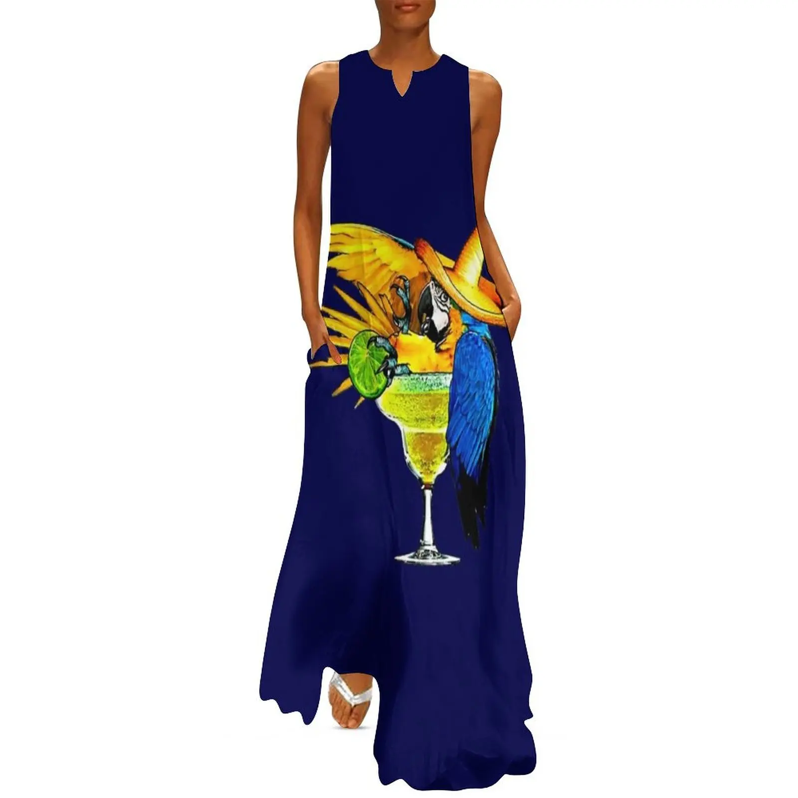 

Parrot Drinking Tequila Long Dress dress for women summer beach dresses women's clothing summer 2025 novelties Dress